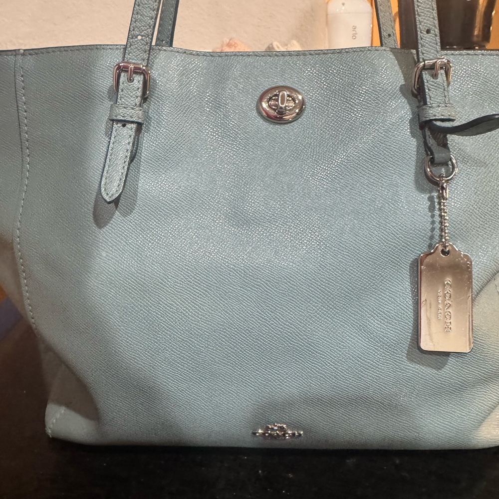 Coach Light Blue Tote Bag - Picture 9 of 14